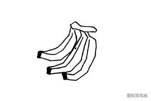 简笔画吃瓜果的人